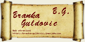Branka Guldović vizit kartica